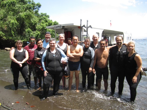 Lembeh Resort dive staff with Atkins Scuba group